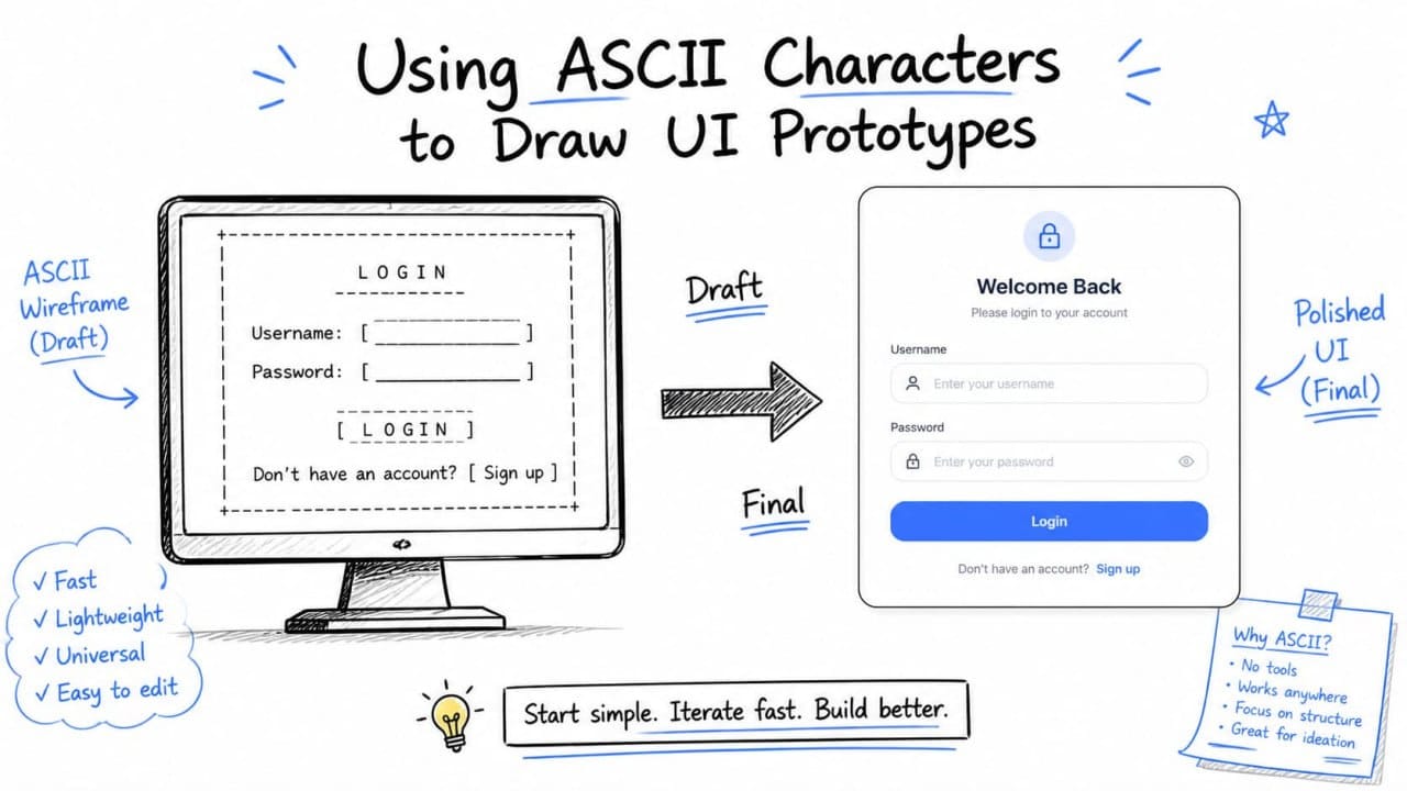 用 ASCII 字符画 UI 原型：AI 时代的产品经理新工具