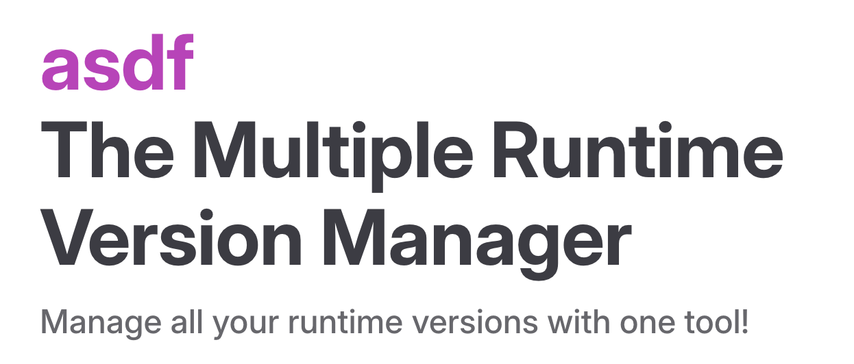 CLI 工具多版本管理器 - asdf