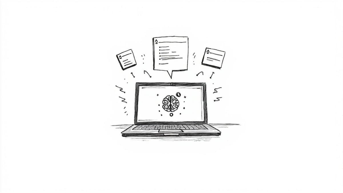 手绘风格封面：AI聊天界面与系统提示词概念图