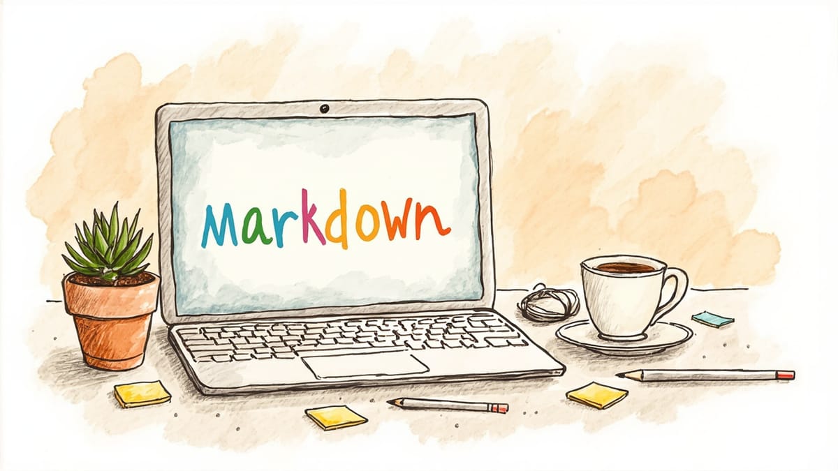 Typorb cover - colored pencil hand-drawn desk scene