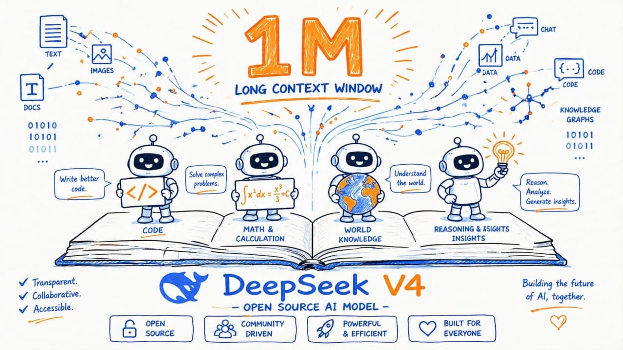 DeepSeek V4 发布：1M 上下文开源大模型