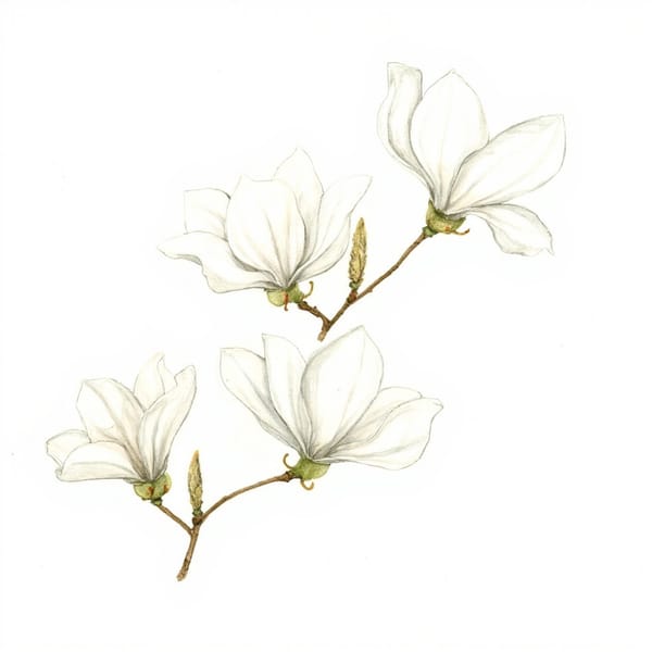 银春花手绘彩铅图